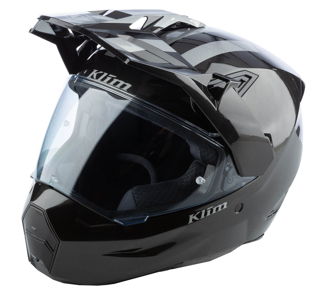 KLIM X1 Alpha Helmet ECE/DOT Patriot - Gloss Metallic Gunmetal Black