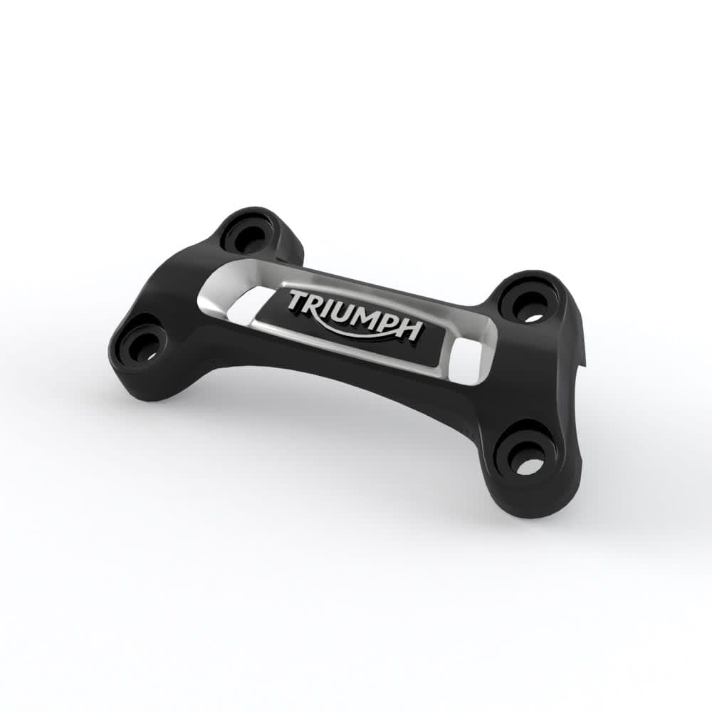 Triumph Handlebar Clamp Kit, 25.4 - Black - A2041631