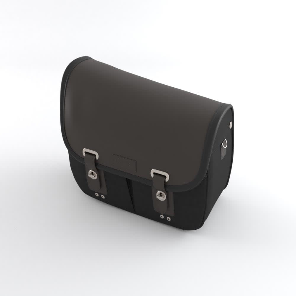 Triumph Waxed Cotton Pannier LHS - Black - A9518293