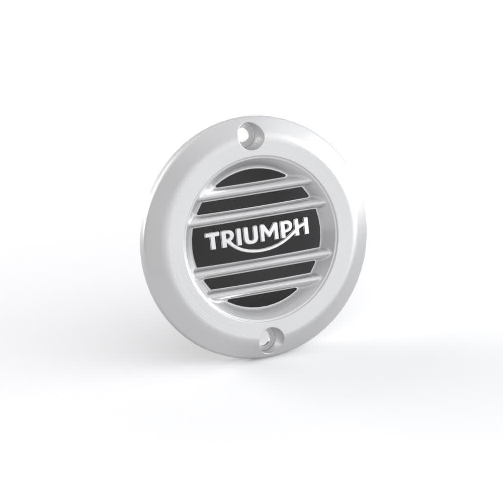 Triumph Brushed Clutch Badge - Ribbed - A9610252