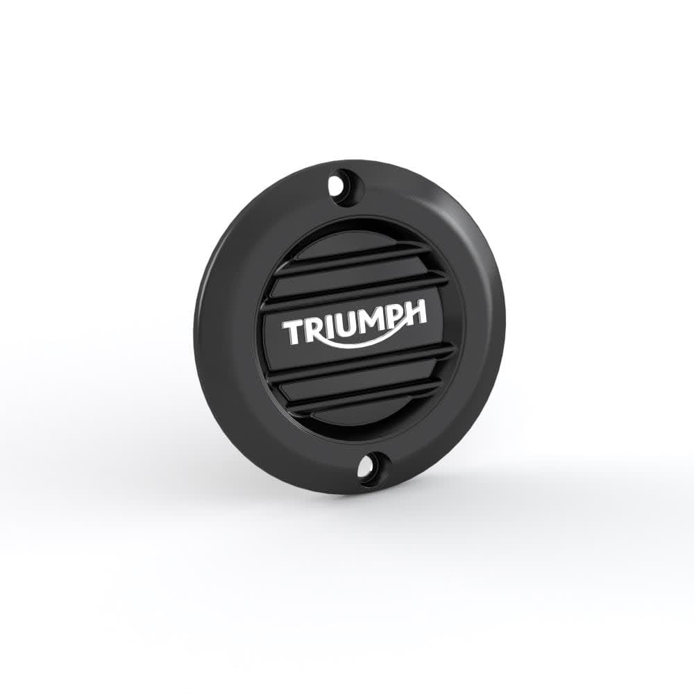 Triumph Black Clutch Badge - Ribbed - A9610253