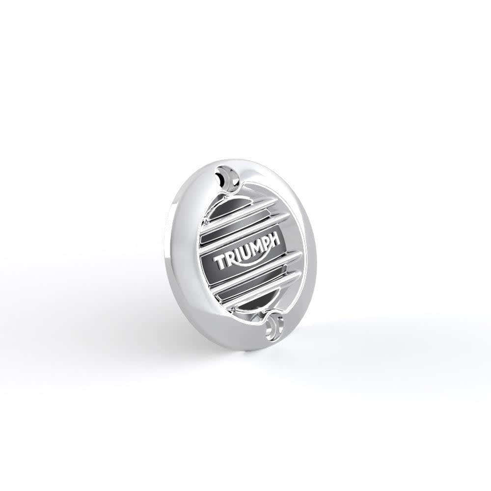 Triumph Chrome ACG Badge - Ribbed - A9610259