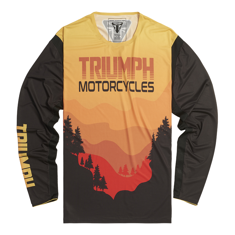 Triumph Sunset Jersey in Red, Orange and Black