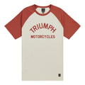 Triumph Saltern Contrast Sleeve Tee in Rust and Bone