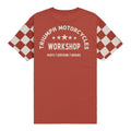 Triumph Preston Checkerboard Sleeve T-shirt in Rust