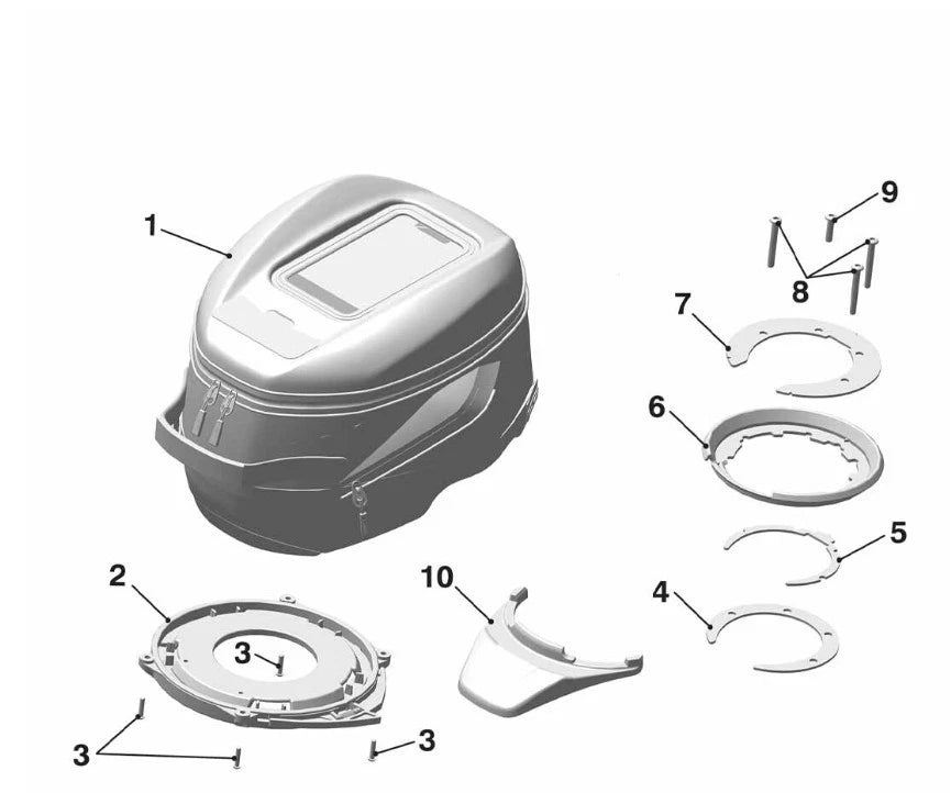 Triumph Daytona 660 Quick Release Keyless Tank Bag OEM Waterproof A9518296 NEW